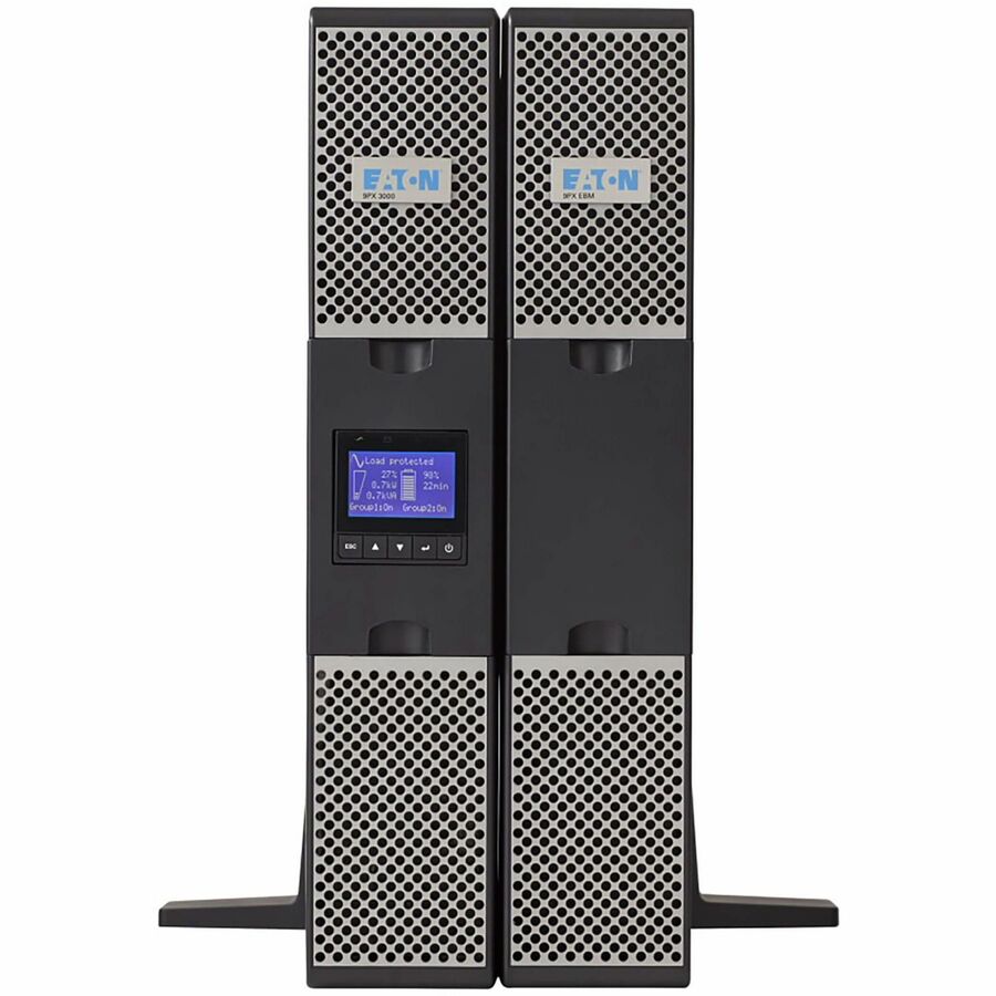 Eaton 9PX 700VA 630W 120V Online Double-Conversion UPS - 5-15P, 8x 5-15R Outlets, Cybersecure Network Card Option, Extended Run, 2U Rack/Tower - Battery Backup