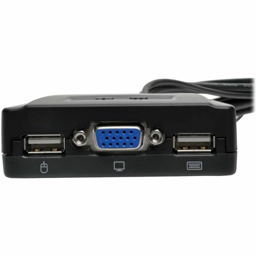 Eaton Tripp Lite Series 2-Port USB/VGA Cable KVM Switch with Cables and USB Peripheral Sharing