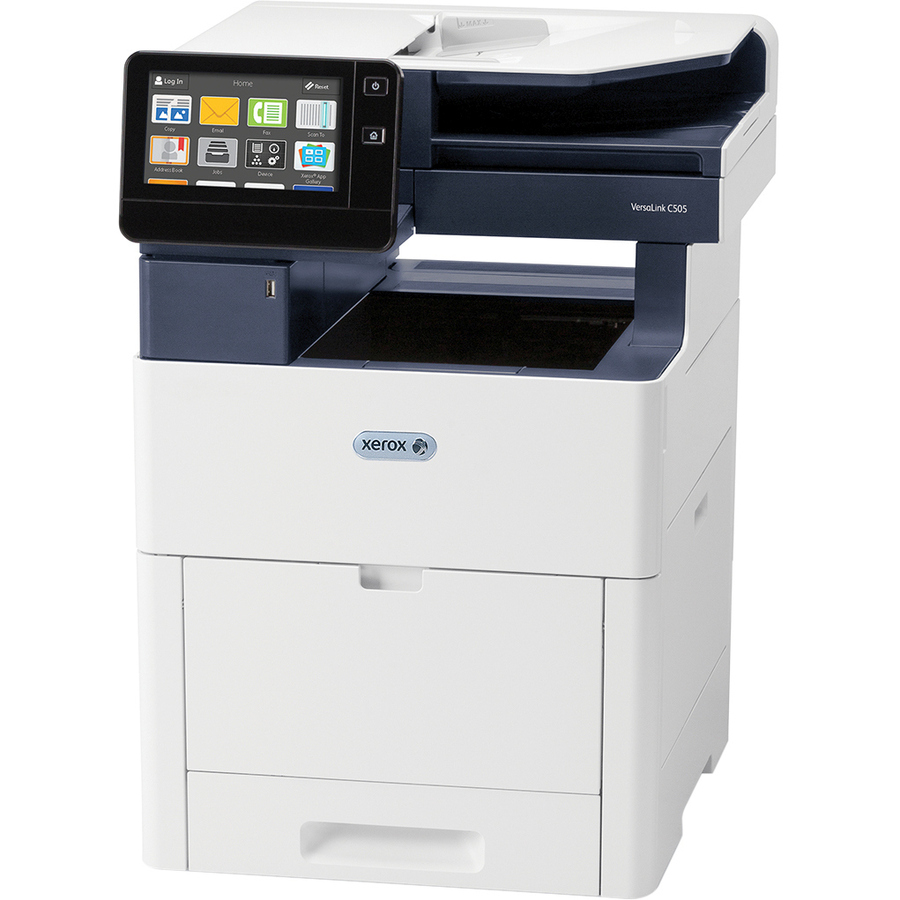 Xerox VersaLink C505 C505/SM LED Multifunction Printer-Color-Copier/Scanner-45 ppm Mono/45 ppm Color Print-1200x2400 Print-Automatic Duplex Print-120000 Pages Monthly-700 sheets Input-Color Scanner-600 Optical Scan-Gigabit Ethernet