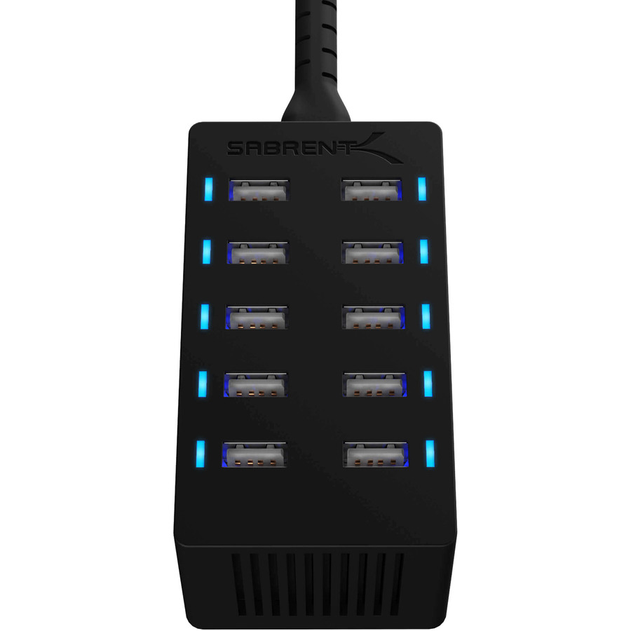 Sabrent 60 Watt (12 Amp) 10-Port Desktop USB Rapid Charger