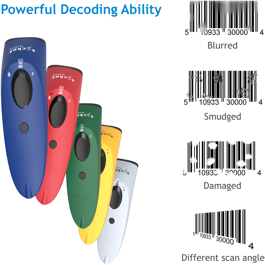 SocketScan® S730, 1D Laser Barcode Scanner, White - 50 Pack