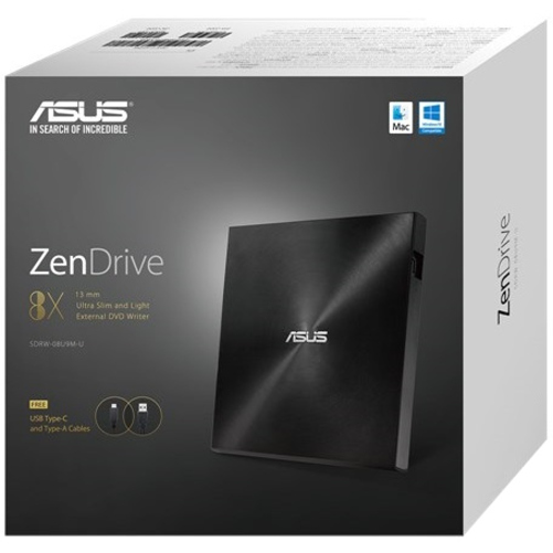 Asus ZenDrive SDRW-08U9M-U DVD-Writer - External - Black