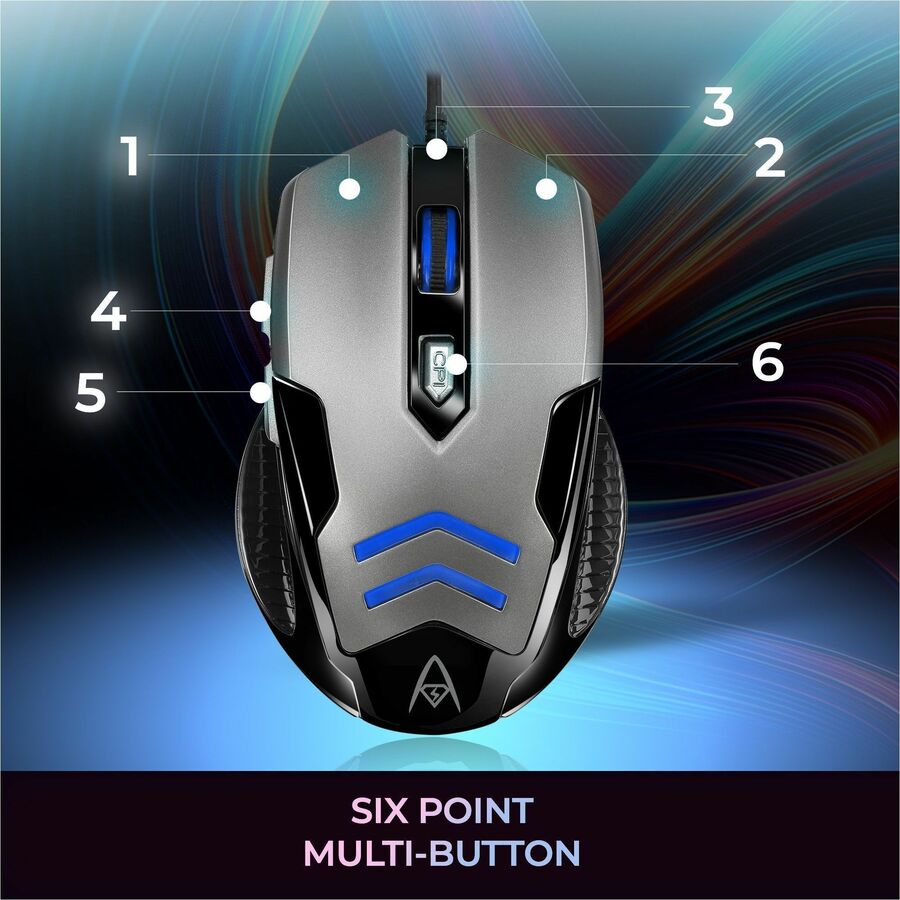 Adesso Multi-Color 6-Button Gaming Mouse