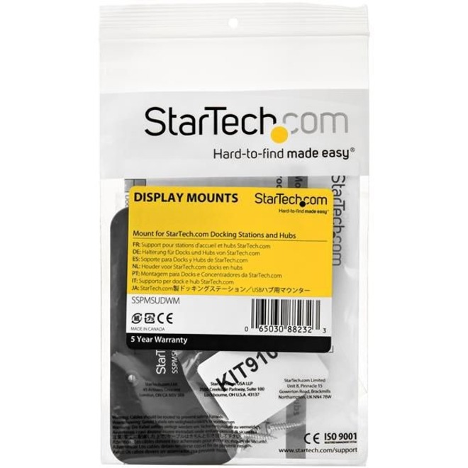 StarTech.com Docking Station Mount - For Compatible StarTech.com Docks / Hubs - Wall Mount or Under-Desk Dock Mount - Steel (SSPMSUDWM)