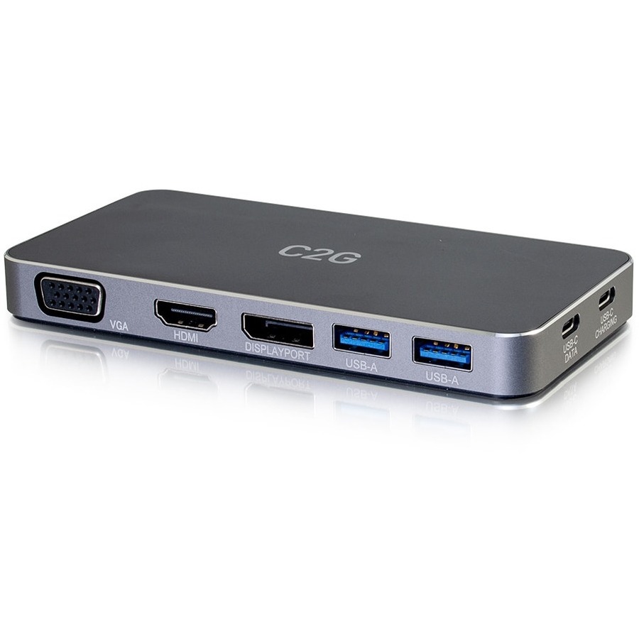 C2G Dual Monitor Docking Station - USB C to 4K HDMI, DIsplayPort & VGA