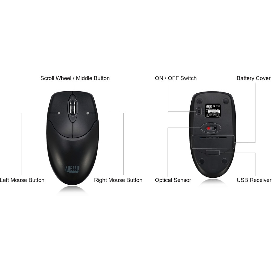 Adesso Antimicrobial Wireless Desktop Mouse