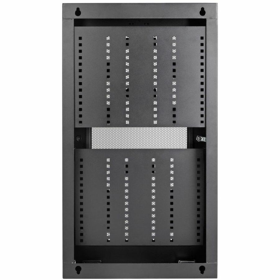 Eaton Tripp Lite Series SmartRack 3U Low-Profile Vertical-Mount Switch-Depth Wall-Mount Structured Wiring Enclosure, Adjustable Equipment Brackets