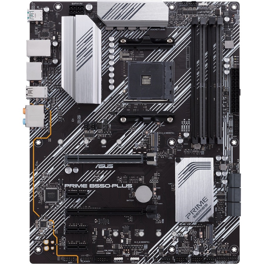 Asus Prime B550-PLUS Desktop Motherboard - AMD B550 Chipset - Socket AM4 - ATX