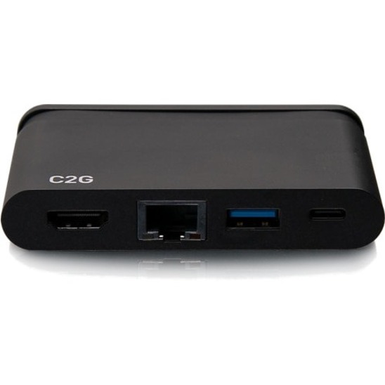 C2G USB C Dock with HDMI, USB, Ethernet, USB C & Power Delivery up to 100W