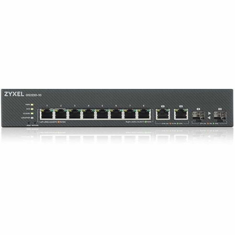 ZYXEL 8-port GbE L2 Switch with GbE Uplink