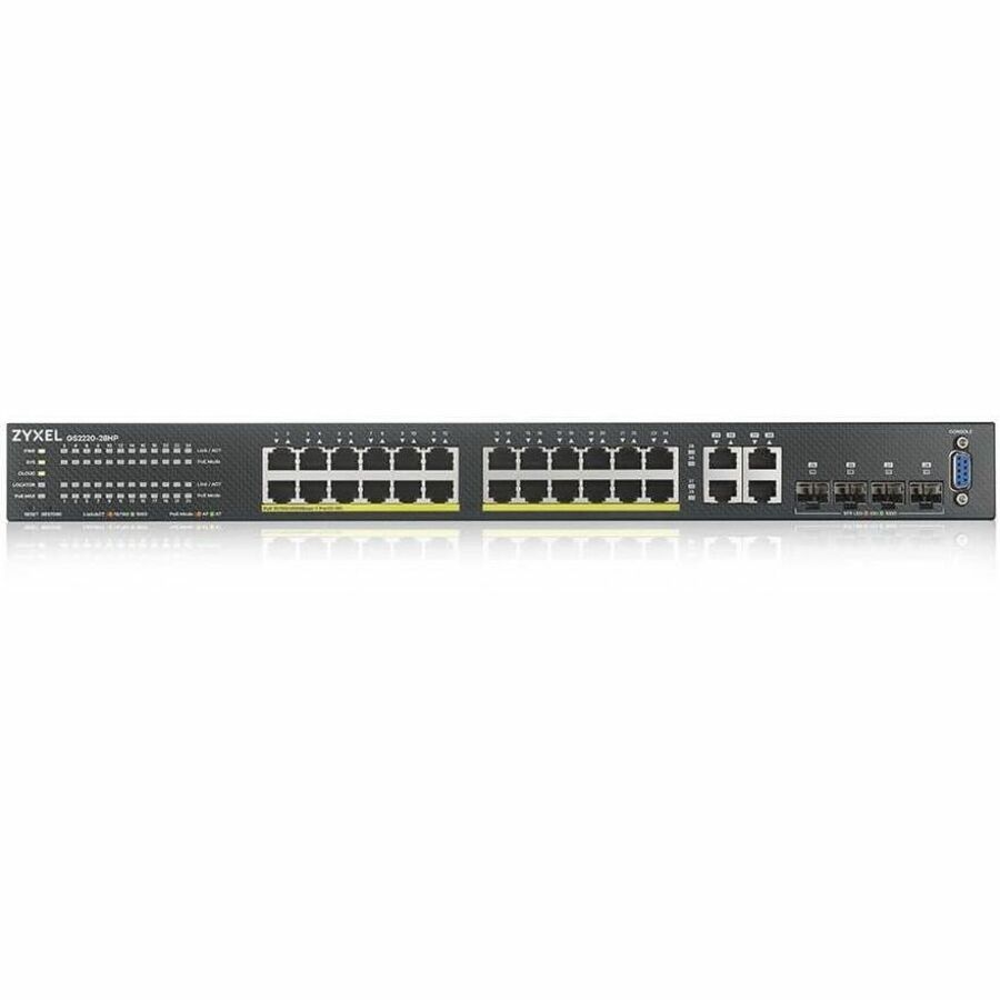 ZYXEL 24-port GbE L2 PoE Switch with GbE Uplink