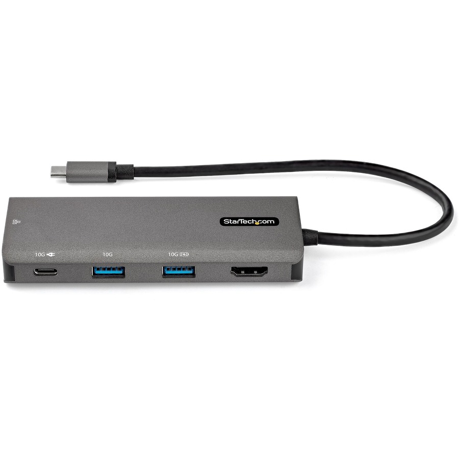 StarTech.com USB C Multiport Adapter - 10Gbps USB 3.1 Gen 2 Type-C Mini Dock - 4K 30Hz HDMI - 100W PD Passthrough - 3xUSB/GbE - 10