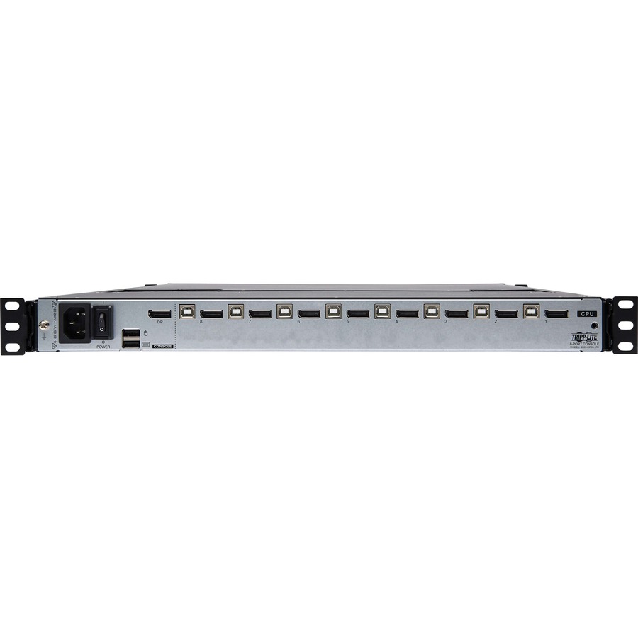 Tripp Lite by Eaton 8-Port NetDirector DisplayPort KVM Switch Console with 17 in. LCD, Dual Rail, 1U Rack-Mount, TAA