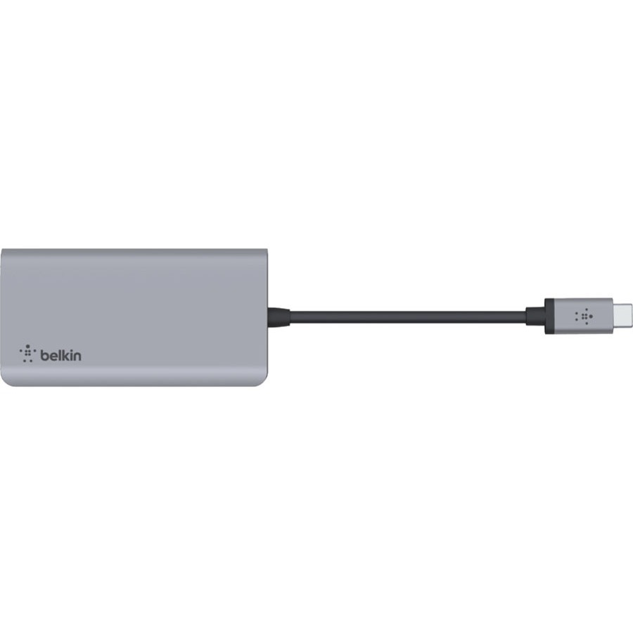 Belkin USB-C 4-in-1 Multiport Adapter, Laptop Docking Station, 2x USB-A 3.0, 4k HDMI, 100W Power Delivery