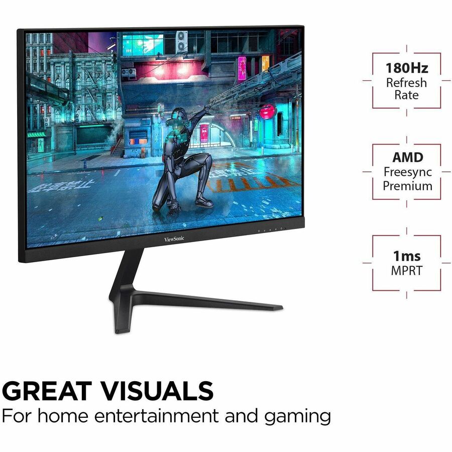 ViewSonic VX2718-P-MHD 27 Inch 1080p 1ms 180Hz Gaming Monitor with FreeSync, Eye Care, HDMI and DisplayPort