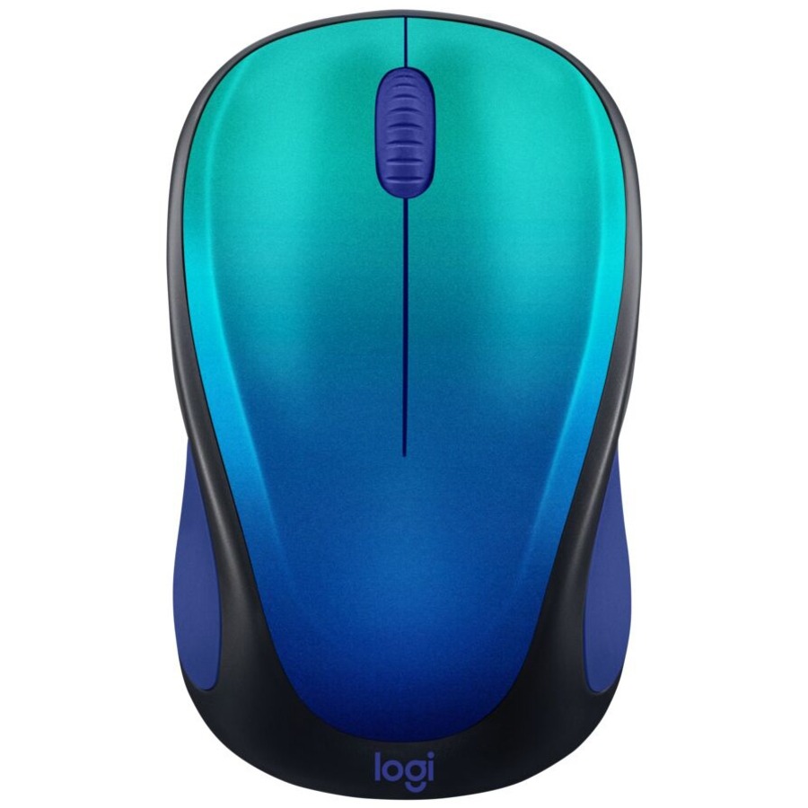 Logitech Design Collection Limited Edition Wireless Mouse with Colorful Designs - USB Unifying Receiver, 12 months AA Battery Life, Portable & Lightweight, Easy Plug & Play with Universal Compatibility - BLUE AURORA