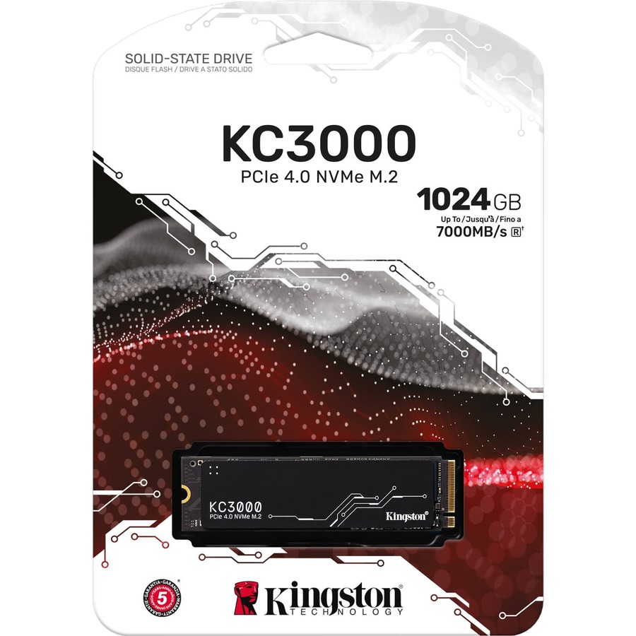 Kingston KC3000 1 TB Solid State Drive - M.2 2280 Internal - PCI Express NVMe (PCI Express NVMe 4.0 x4)