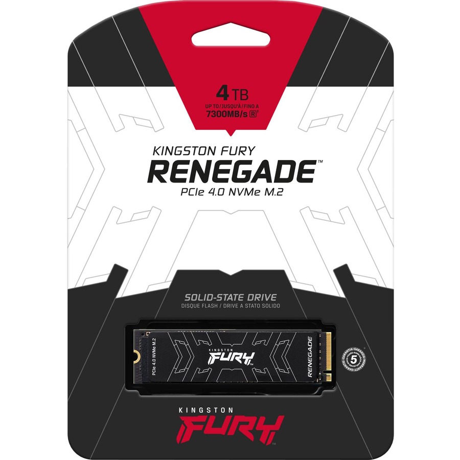 Kingston FURY Renegade 4 TB Solid State Drive - M.2 2280 Internal - PCI Express NVMe (PCI Express NVMe 4.0 x4)