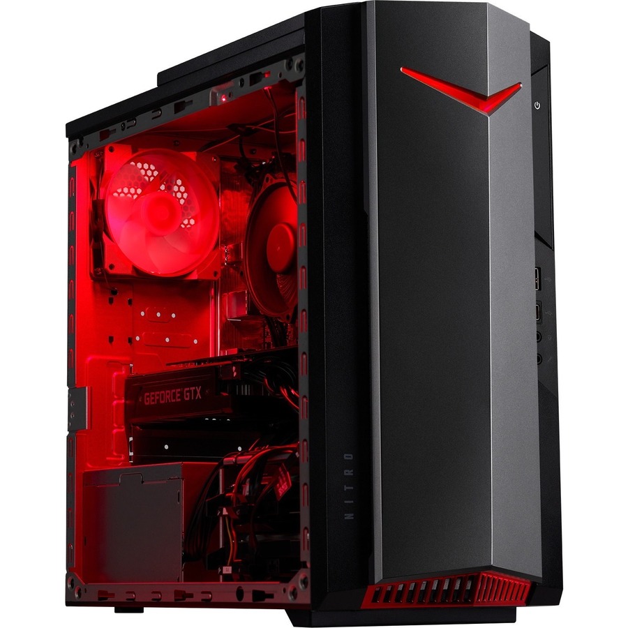 Acer Nitro N50-640 N50-640-UR12 Gaming Desktop Computer - Intel Core i5 12th Gen i5-12400F - 16 GB - 1 TB HDD - 512 GB SSD