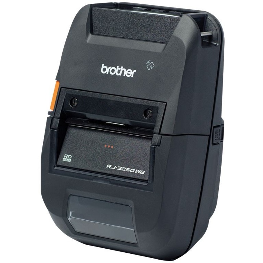 Brother RuggedJet RJ-3250WB-L Mobile Direct Thermal Printer - Monochrome - Portable - Label/Receipt Print - Ethernet - USB - Bluetooth - Wireless LAN - Black