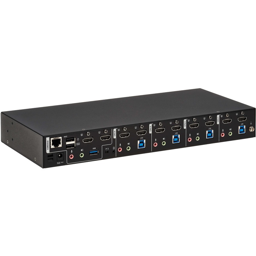 Tripp Lite by Eaton 4-Port HDMI Dual-Display KVM Switch - 4K 60 Hz, USB 3.2 Gen 1, HDCP 2.2, USB Sharing