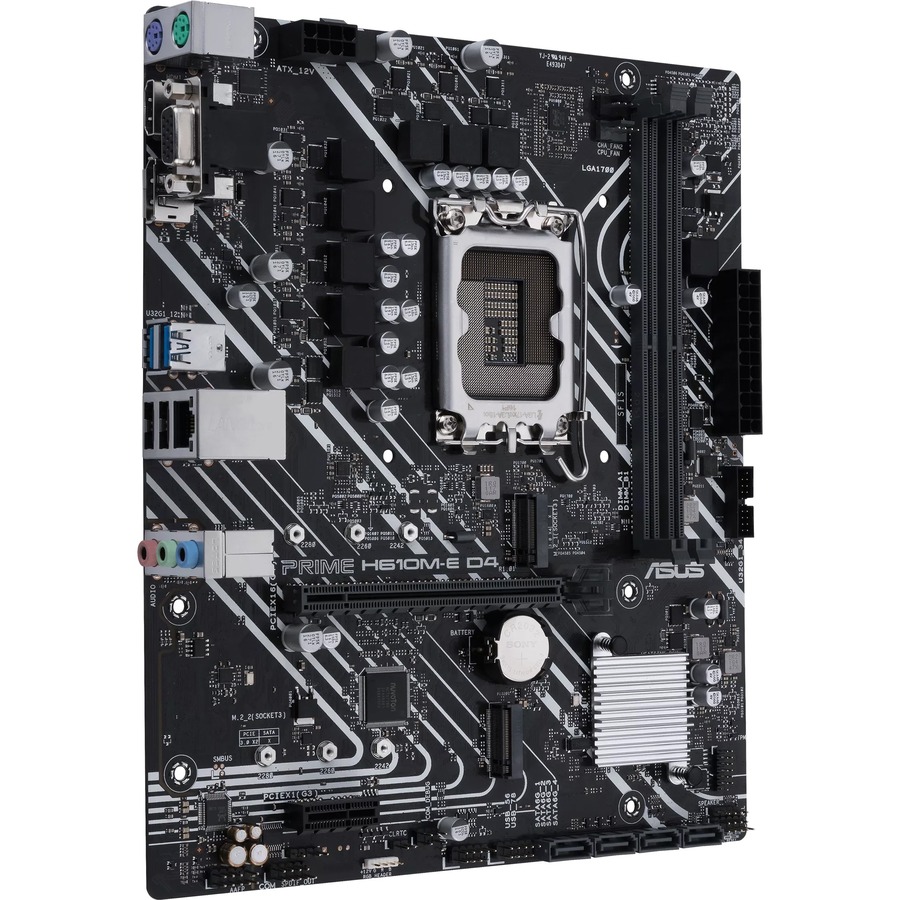 Asus Prime H610M-E D4-CSM Desktop Motherboard - Intel H610 Chipset - Socket LGA-1700