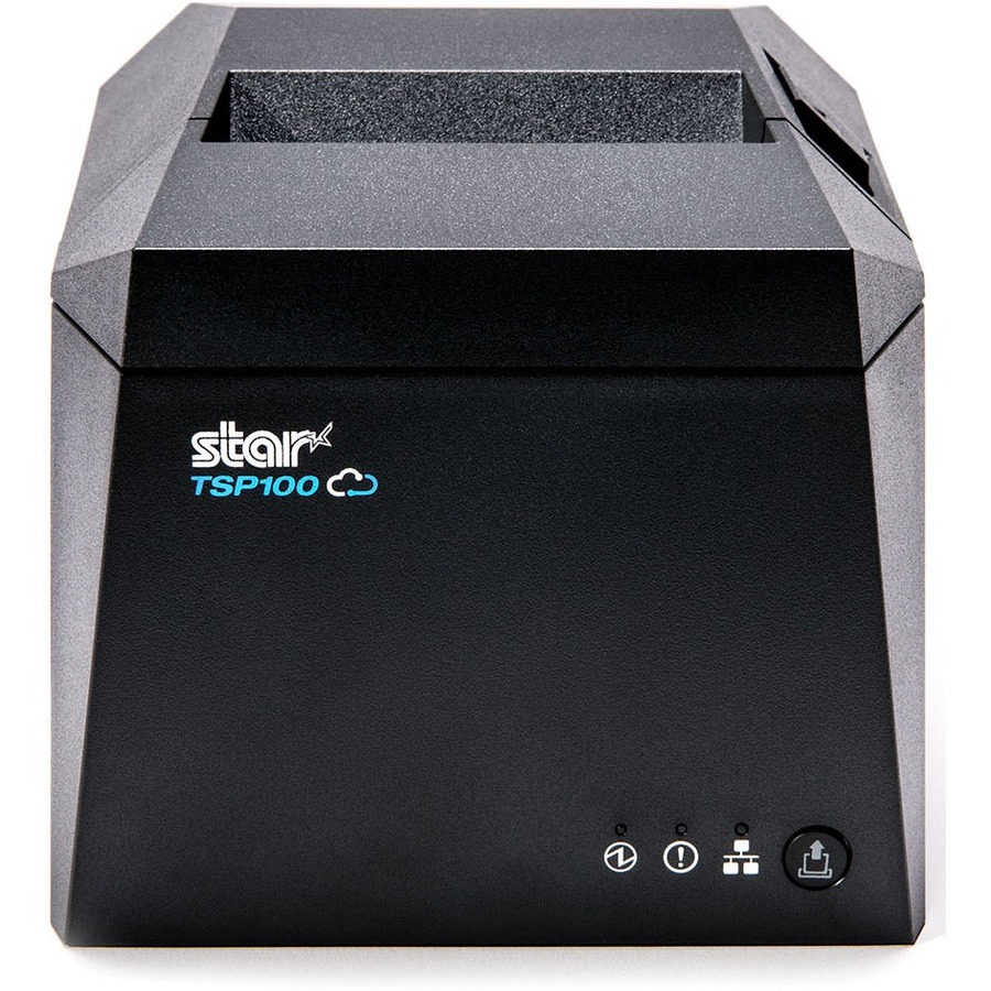 Star Micronics TSP143IVUW Thermal Receipt Printer - TSP100IV, Thermal, Cutter, WLAN, USB-C, Ethernet (LAN), CloudPRNT, Gray, Ethernet and USB Cable, Int PS