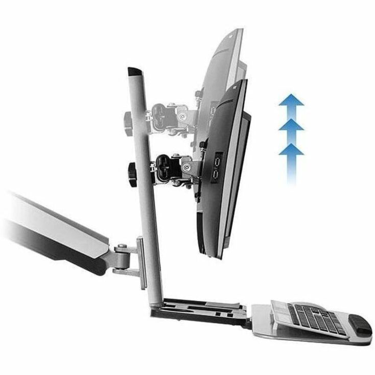 Mount-It! Wall Mount for Monitor, Workstation, CPU - Gray