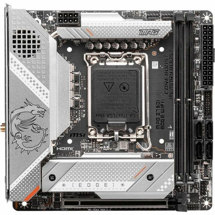 MSI MPG Z790I EDGE WIFI Gaming Desktop Motherboard - Intel Z790 Chipset - Socket LGA-1700 - Mini ITX