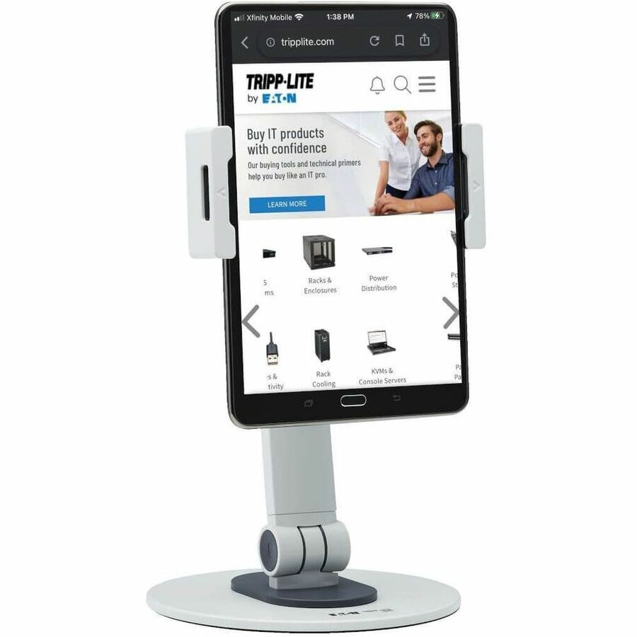 Eaton Tripp Lite Series Full-Motion Smartphone and Tablet Desktop Mount, White