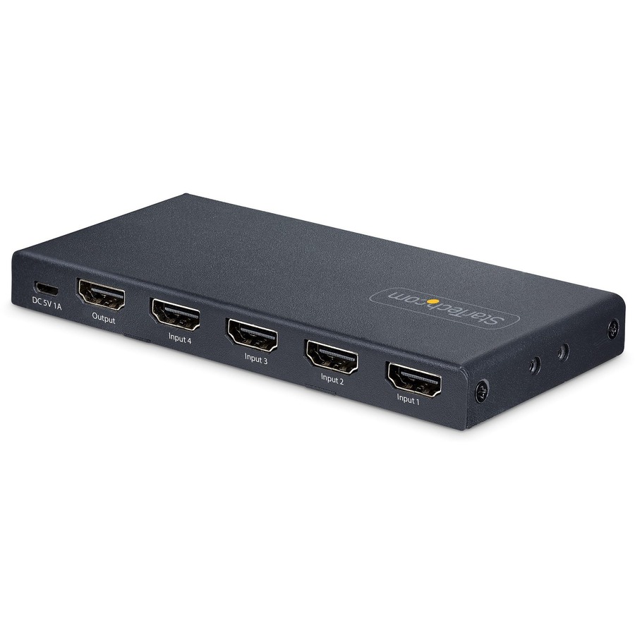 StarTech.com 4-Port 8K HDMI Switch, HDMI 2.1 Switcher 4K 120Hz HDR10+, 8K 60Hz UHD, HDMI Switch 4 In 1 Out, Auto/Manual Source Switching