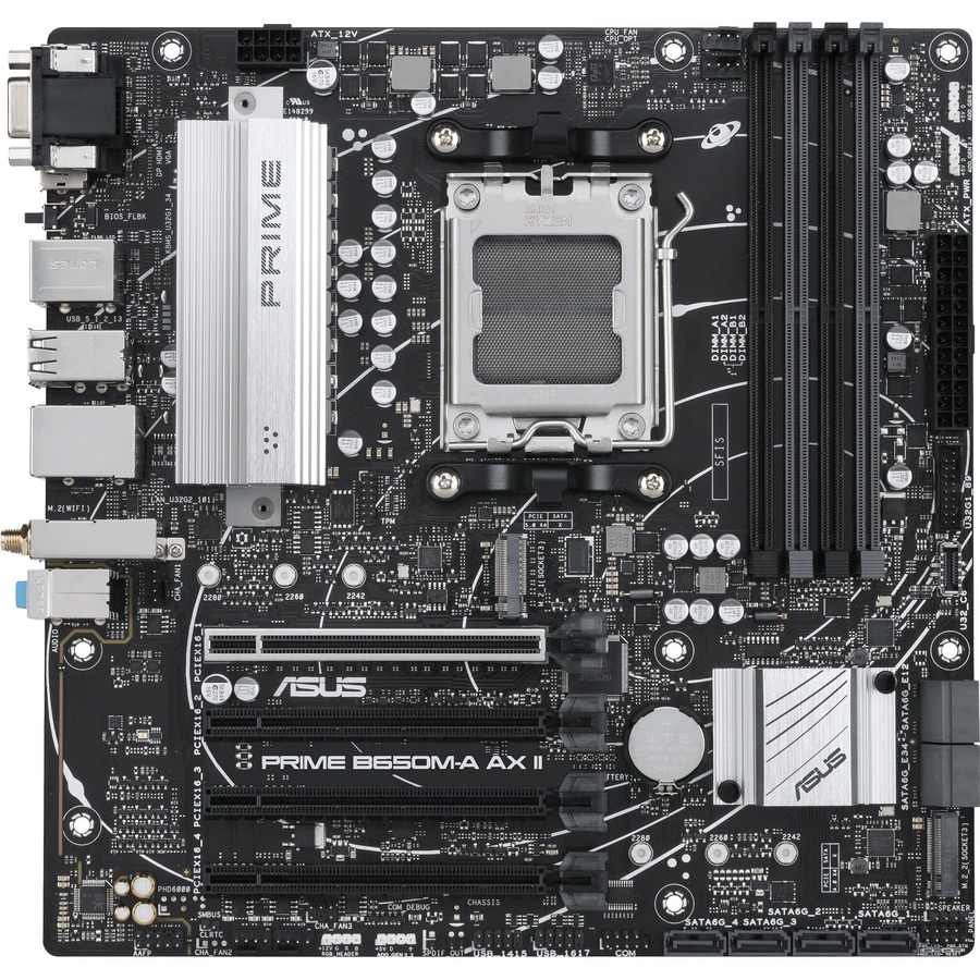 Asus Prime B650M-A AX II Gaming Desktop Motherboard - AMD B650 Chipset - Socket AM5 - Micro ATX