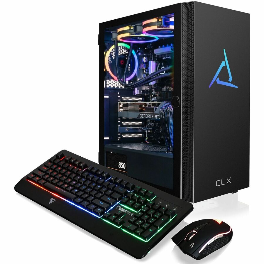 CLX SET Gaming Desktop - Liquid Cooled Intel Core i7 13700KF 3.4GHz 16-Core Processor, 32GB DDR5 Memory, GeForce RTX 4070 Ti 12GB GDDR6X Graphics, 1TB SSD, 4TB HDD, WiFi, Windows 11 Home 64-bit