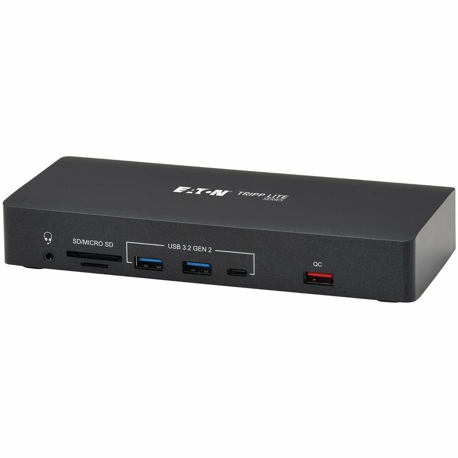 Eaton Tripp Lite Series Safe-IT USB-C Dock, Triple Display - 4K 60 Hz HDMI/DisplayPort, VGA, USB 3.2 Gen 2, USB Hub, Gigabit Ethernet, 100W PD Charging, Antibacterial