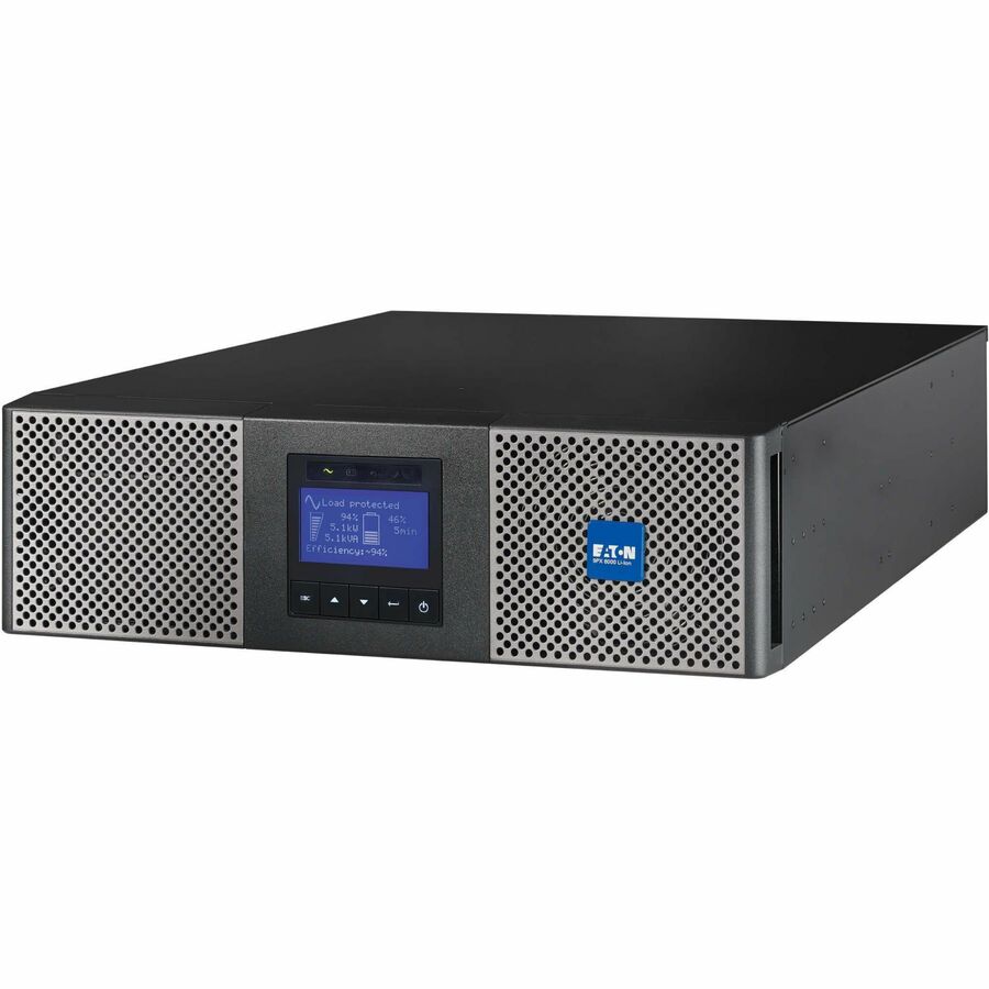 Eaton 9PX 6000VA 5400W 208V Online Double-Conversion UPS - L6-30P or Hardwired Input, 2 L6-20R, 2 L6-30R, Lithium-ion Battery, Cybersecure Network Card, Extended Run, 3U Rack/Tower - Battery Backup