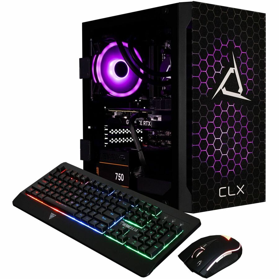 CLX SET TGMSETRTA3503BM Gaming Desktop Computer - AMD Ryzen 7 7700X - 32 GB - 2 TB HDD - 1 TB SSD - Mid-tower - Matte Black