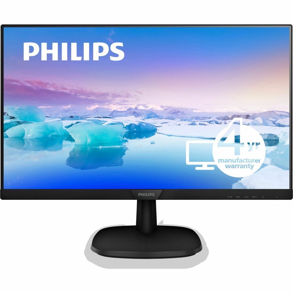 PHILIPS 243V7QJAB - 24 inch Monitor, LED, FHD, HDMI, DP, VGA, Speaker, 4 Year Manufacturer Warranty - 24