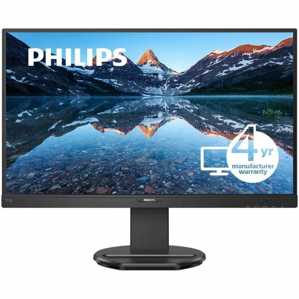 PHILIPS 273B9 - 27 inch Monitor, LED, FHD, VGA, HDMI, DP, USB-C(65W), USB-Hub, EPEAT, 4 Year Manufacturer Warranty - 27