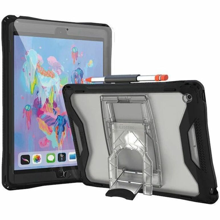 UZBL AfterShock Case for iPad 7th / 8th / 9th Gen 10.2 w/ Kickstand, Black