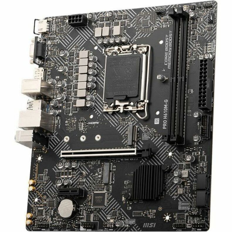 MSI PRO H610M-G Desktop Motherboard - Intel H610 Chipset - Socket LGA-1700 - Micro ATX