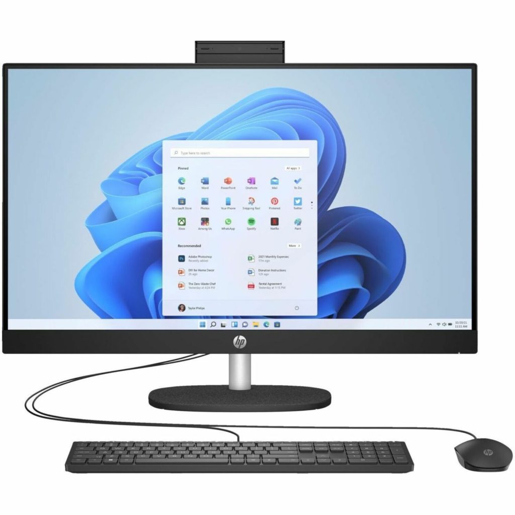 HP 27-cr0000a 27-cr0016 All-in-One Computer - AMD Ryzen 5 7520U - 8 GB - 512 GB SSD - 27