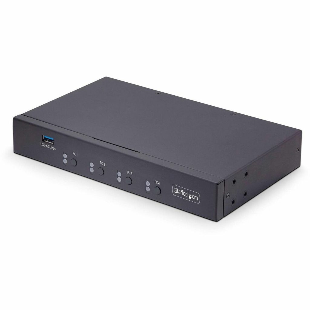 StarTech.com 4-Port KM Switch with Mouse Roaming, USB 3.0 Keyboard/Mouse Switcher for 4 Computers, 3.5mm and USB Audio, TAA Compliant