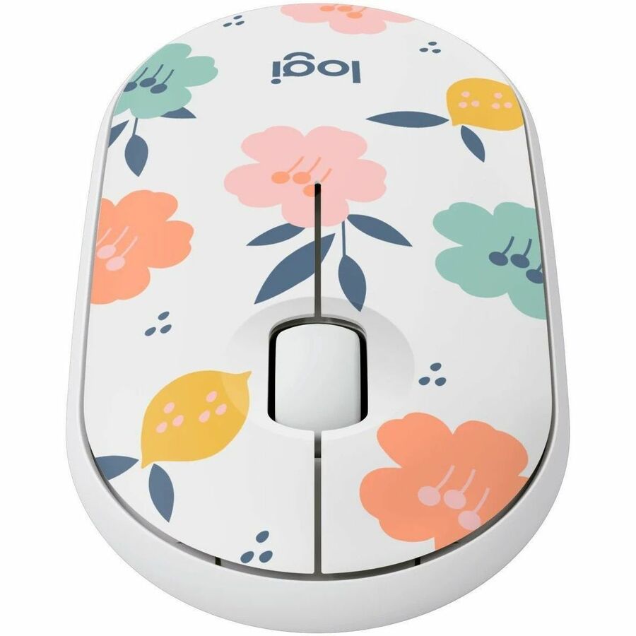 Logitech M340 Wireless Mouse with Limited Edition Prints, USB Receiver and Silent Clicks, Portable Wireless Mouse for Laptop, PC, Windows, Chrome, Surface, Floral Bouquet