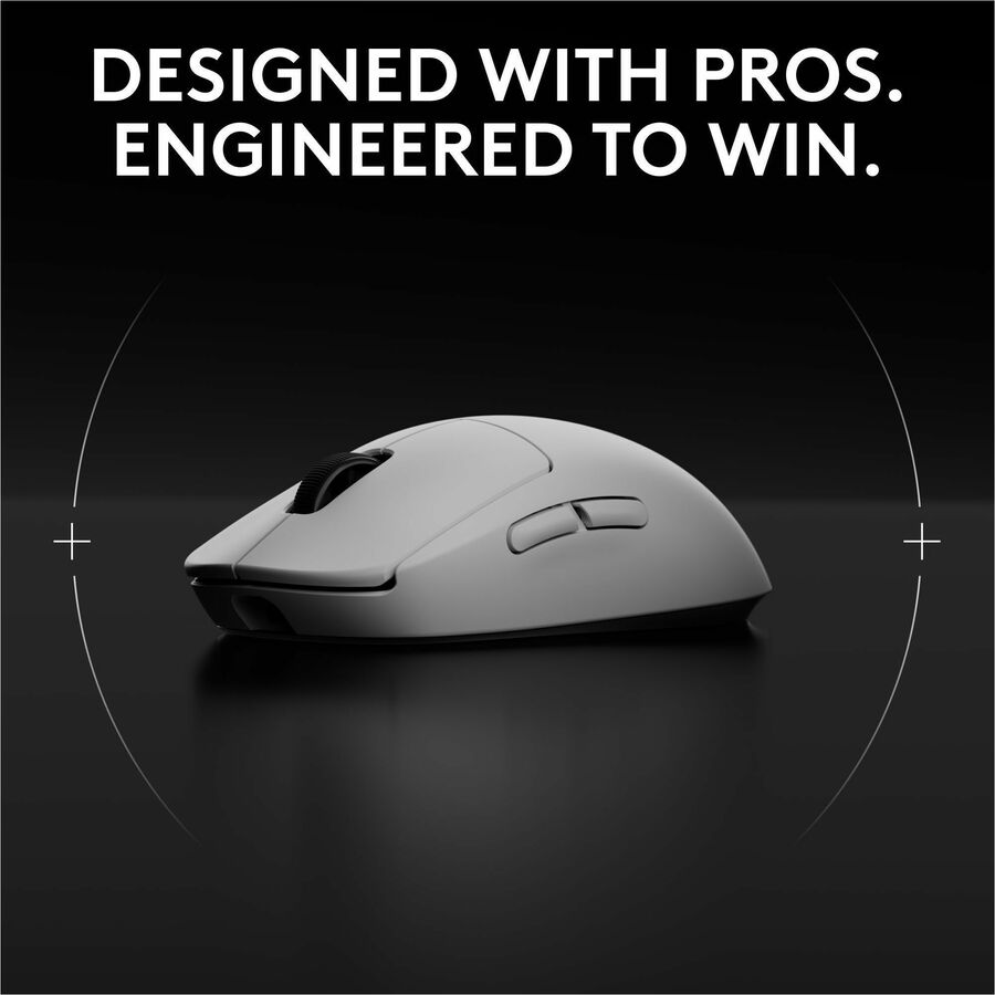 Logitech G PRO 2 LIGHTSPEED Wireless Gaming Mouse, Right- or Left-Handed Mouse with up to 4 Customizable and Switchable Magnetic Side Buttons, 32k DPI Sensor, USB-C Charging, for PC/Mac - White