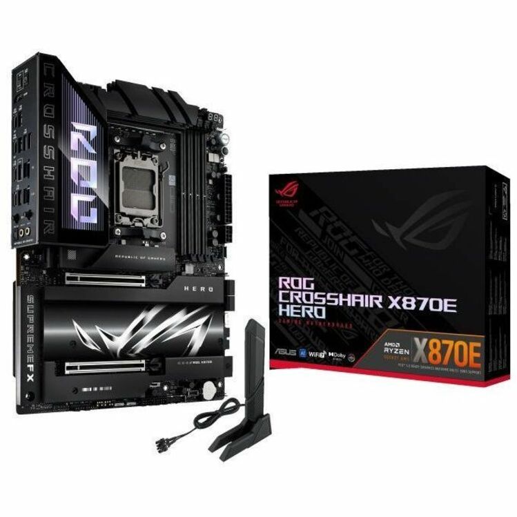 Asus ROG Crosshair X870E HERO Gaming Desktop Motherboard - AMD X870E Chipset - Socket AM5 - ATX