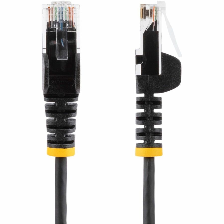 StarTech.com 5ft Black Slim CAT6 Ethernet Cable, Slim Snagless RJ45, UTP, LSZH, 28AWG Bare Copper, Slim Network Patch Cord, Fluke Tested